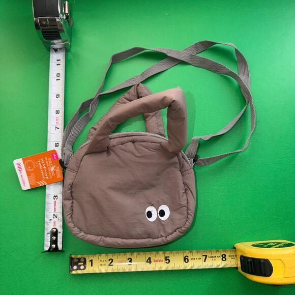 Totoro Dust Sprite Puffy Plush Bag Purse Gray Black Japan Studio Ghibli Miyazake - Picture 8 of 9